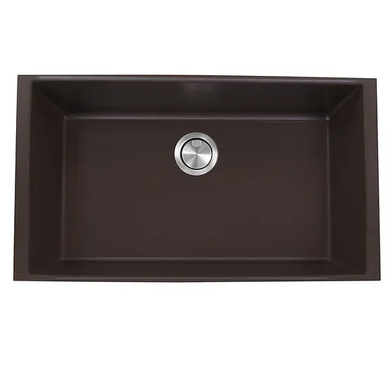 Nantucket Sink Plymouth PR3320-(BL,TI,TR,W,BR)-UM 33" Undermount Granite Composite Sink
