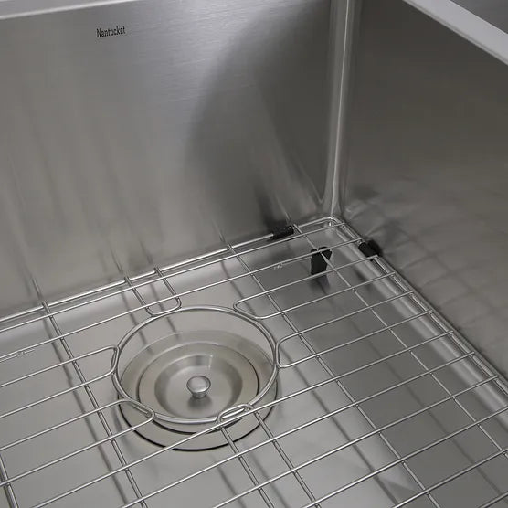 Nantucket Sink Pro Series Apron332210-DBL-SR , 33 Inch Double Bowl Farmhouse Apron Front Stainless Steel Kitchen Sink