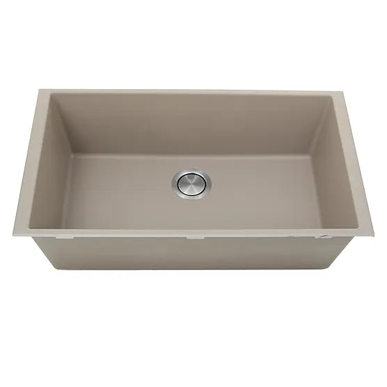 Nantucket Sink Plymouth PR3320-(BL,TI,TR,W,BR)-UM 33" Undermount Granite Composite Sink