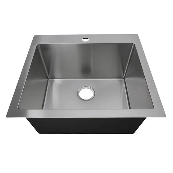 Nantucket Sink Pro Series SR2522-12-16 , 25" Pro Series Rectangle Single Bowl Dualmount Small Radius Corners Stainless Steel Kitchen Sink