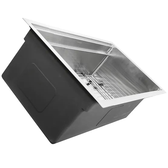 Nantucket Sink Prep Station SR-PS-3620-OSD Offset Drain Prep Station Small Radius Undermount Stainless Sink with Accessories