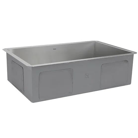 Nantucket Sink Pro Series ZR2818-8-16 , 28 Inch Pro Series Large Rectangle Single Bowl Undermount Zero Radius Stainless Steel Kitchen Sink, 8 Inch Deep