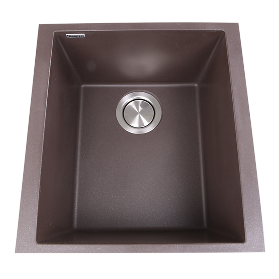 Nantucket Sink Plymouth PR1716-(BL,BR,TI,TR,W) 17" Single Bowl Undermount Granite Composite Bar-Prep Sink