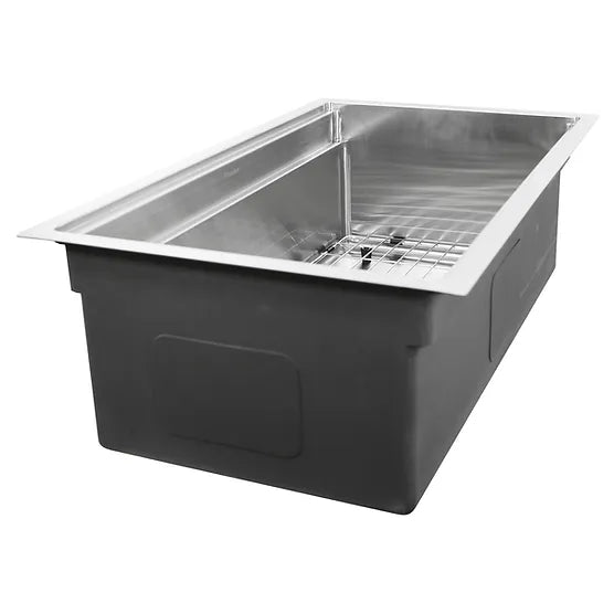 Nantucket Sink Prep Station SR-PS-3220-16 , 32 Inch Professional Prep Station Small Radius Undermount Stainless Kitchen Sink with Accessories