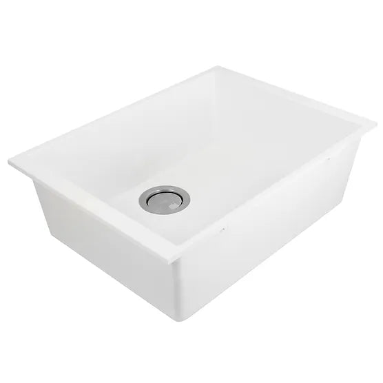 Nantucket Sink Plymouth PR2418-(W,TI,BL,BR) Small Single Bowl Undermount Granite Composite