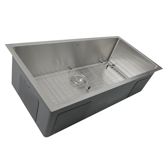 Nantucket Sink Pro Series SR3618-16 , 36 Inch Pro Series Oversized Large Rectangle Single Bowl Undermount Small Radius Corners Stainless Steel Kitchen Sin