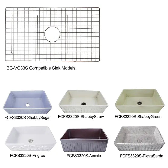 Nantucket Sink Embossed Vineyard Collection FCFS3320S-(W,MB)-Waves Nantucket Sinks' 33 Inch Farmhouse Fireclay Sink with Waves Apron