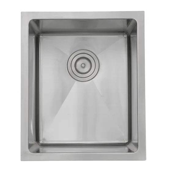 Nantucket Sink Pro Series SR1815 , 15 Inch Pro Series Rectangle Undermount Small Radius Stainless Steel Bar/Prep Sink