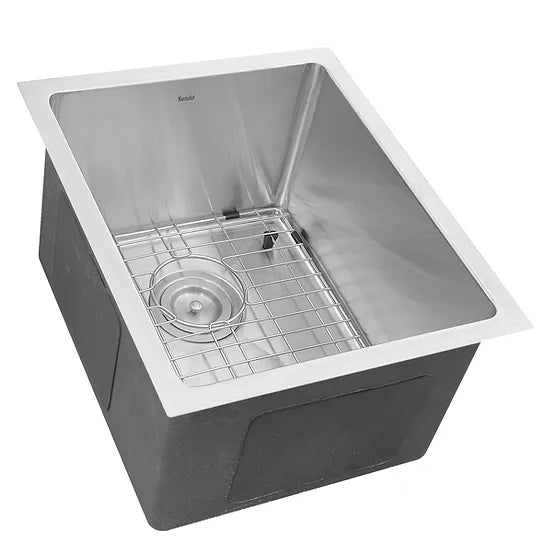 Nantucket Sink Pro Series SR1815 , 15 Inch Pro Series Rectangle Undermount Small Radius Stainless Steel Bar/Prep Sink