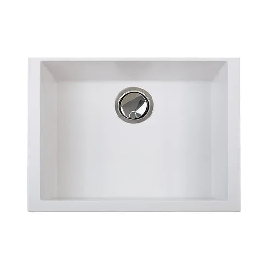 Nantucket Sink Plymouth PR2418-(W,TI,BL,BR) Small Single Bowl Undermount Granite Composite