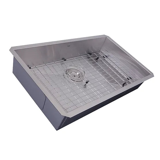 Nantucket Sink Pro Series SS-PRO-ZR3018-5.5 , 30 inch Single Bowl Zero Radius ADA Stainless Steel Kitchen Sink