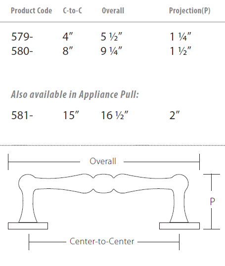 Schaub and Company - Atherton Collection - Cabinet/Appliance Pulls w/ Plain Footplates