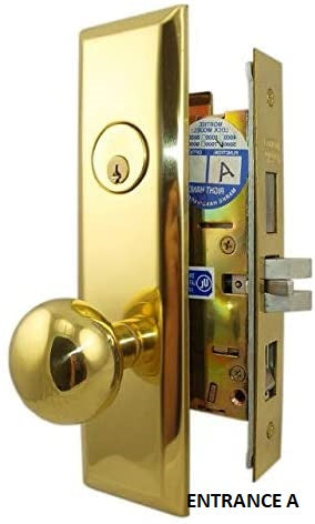 Marks USA New Yorker Series 7NY10 Mortise Lock Set 2-3/4"Backset
