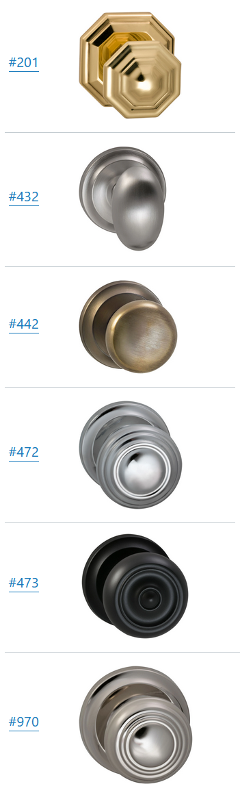 Omnia 11 Series Traditions (Knobs) Mortise & Deadbolt Lockset