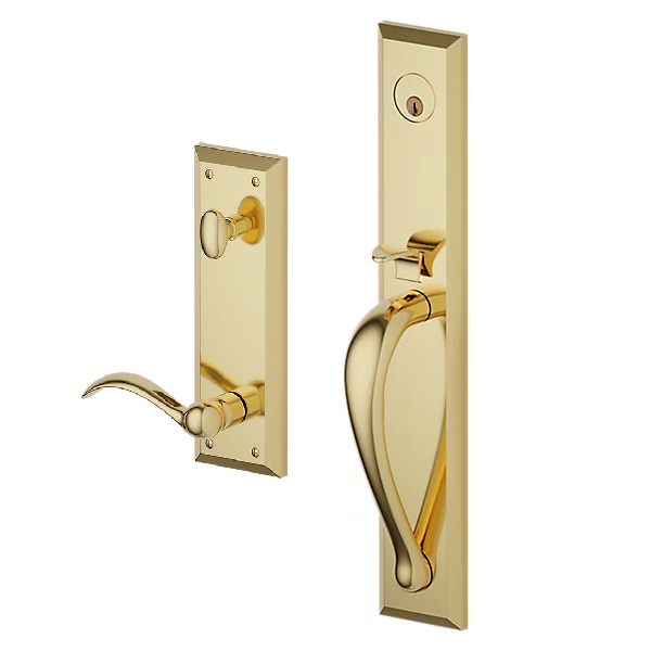 Baldwin - Estate Collection - Tubular Entry Handlesets - Cody Full Escutcheon Emergency Egress Handleset w/ 5452V Beavertail Lever