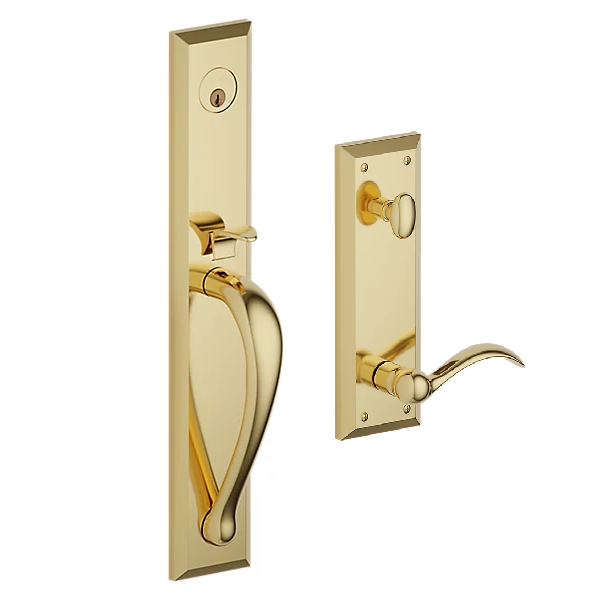 Baldwin - Estate Collection - Tubular Entry Handlesets - Cody Full Escutcheon Emergency Egress Handleset w/ 5452V Beavertail Lever