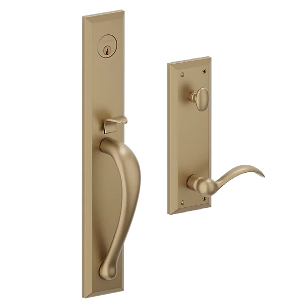 Baldwin - Estate Collection - Tubular Entry Handlesets - Cody Full Escutcheon Emergency Egress Handleset w/ 5452V Beavertail Lever