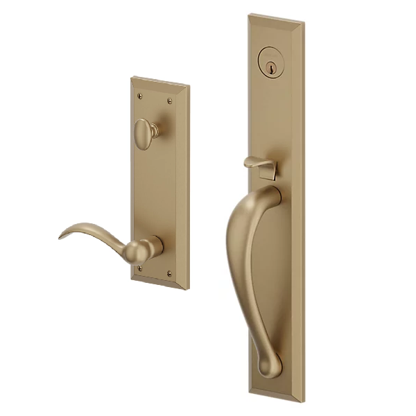 Baldwin - Estate Collection - Tubular Entry Handlesets - Cody Full Escutcheon Emergency Egress Handleset w/ 5452V Beavertail Lever