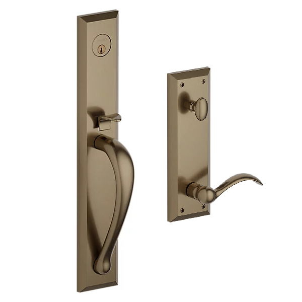 Baldwin - Estate Collection - Tubular Entry Handlesets - Cody Full Escutcheon Emergency Egress Handleset w/ 5452V Beavertail Lever