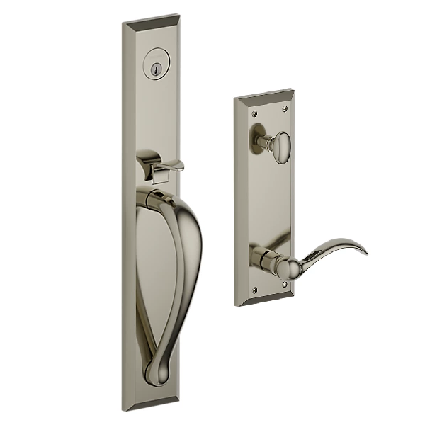 Baldwin - Estate Collection - Tubular Entry Handlesets - Cody Full Escutcheon Emergency Egress Handleset w/ 5452V Beavertail Lever