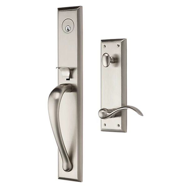 Baldwin - Estate Collection - Tubular Entry Handlesets - Cody Full Escutcheon Emergency Egress Handleset w/ 5452V Beavertail Lever