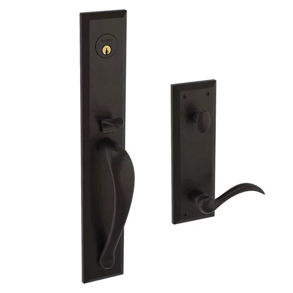Baldwin - Estate Collection - Tubular Entry Handlesets - Cody Full Escutcheon Emergency Egress Handleset w/ 5452V Beavertail Lever