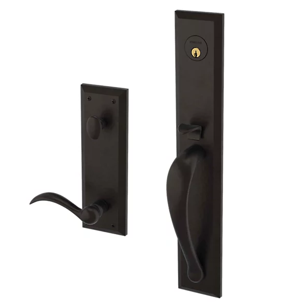 Baldwin - Estate Collection - Tubular Entry Handlesets - Cody Full Escutcheon Emergency Egress Handleset w/ 5452V Beavertail Lever