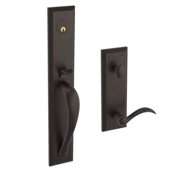 Baldwin - Estate Collection - Tubular Entry Handlesets - Cody Full Escutcheon Emergency Egress Handleset w/ 5452V Beavertail Lever
