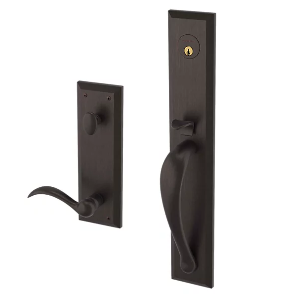 Baldwin - Estate Collection - Tubular Entry Handlesets - Cody Full Escutcheon Emergency Egress Handleset w/ 5452V Beavertail Lever