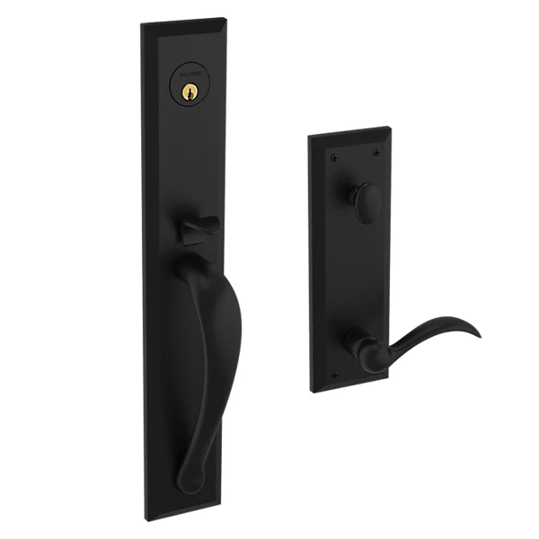 Baldwin - Estate Collection - Tubular Entry Handlesets - Cody Full Escutcheon Emergency Egress Handleset w/ 5452V Beavertail Lever