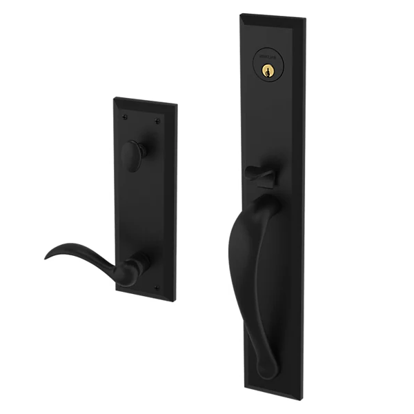 Baldwin - Estate Collection - Tubular Entry Handlesets - Cody Full Escutcheon Emergency Egress Handleset w/ 5452V Beavertail Lever