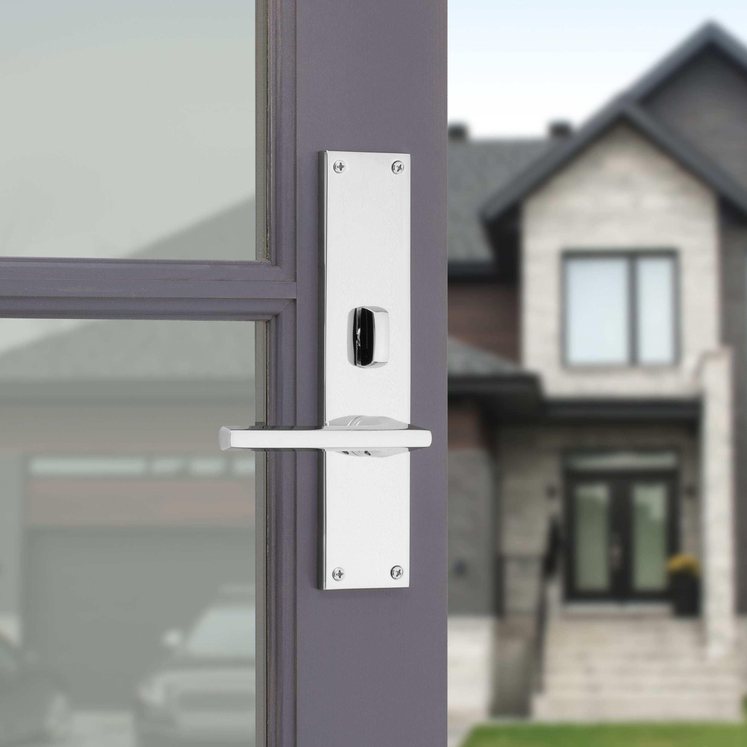 Baldwin - Estate Collection - Mortise Entry Handlesets - Minneapolis 20" 6977 Mortise Handleset (Trim ONLY)