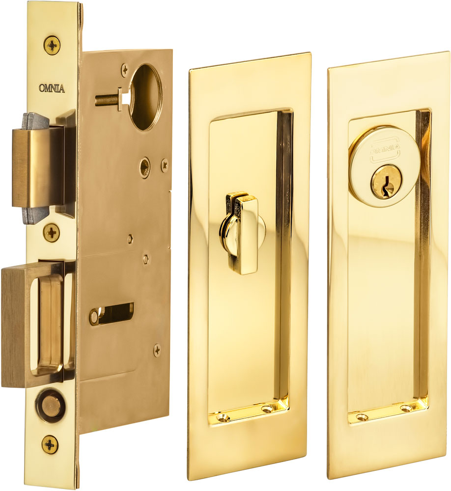 Omnia - 7035 Mortise Pocket Door Locks