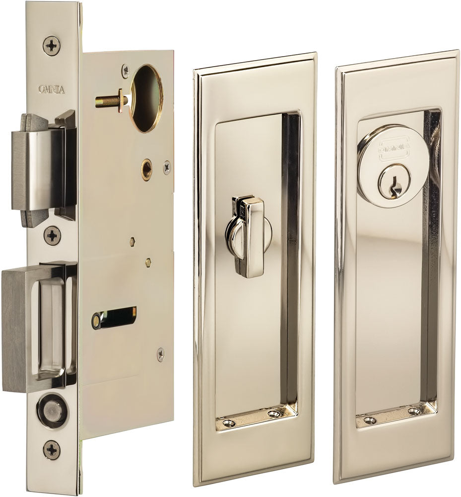 Omnia - 7037 Mortise Pocket Door Locks