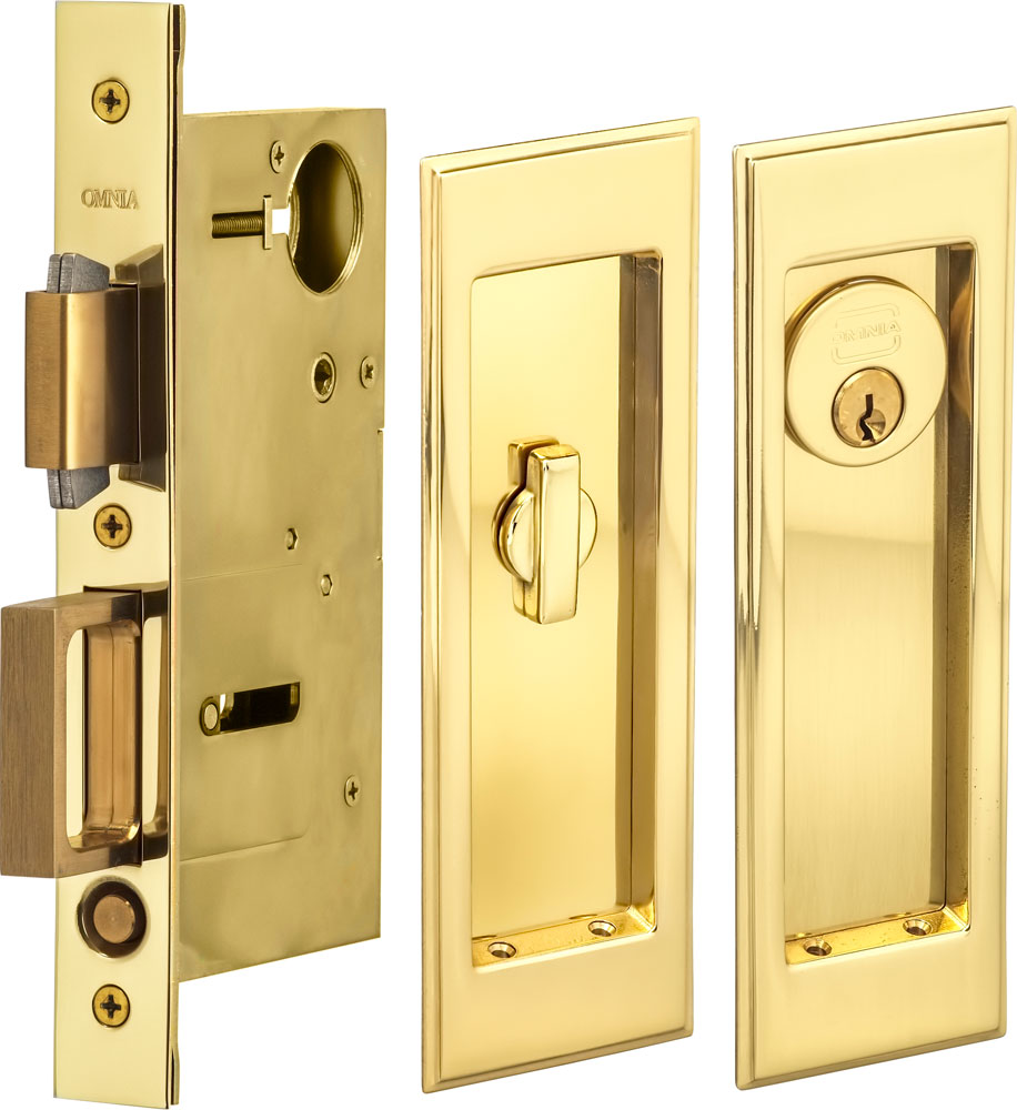 Omnia - 7037 Mortise Pocket Door Locks