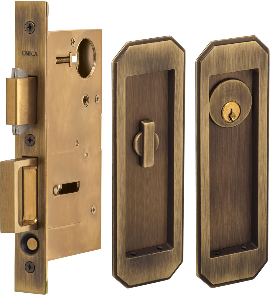 Omnia - 7039 Mortise Pocket Door Locks