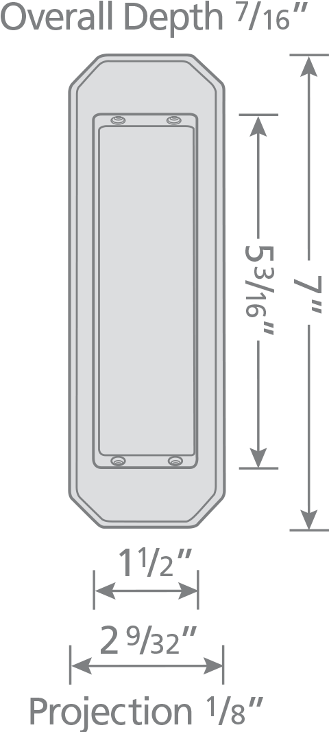 Omnia - Pocket Door Flushcups - 7039 Traditional Flush Cup