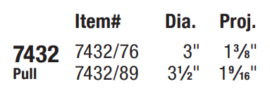 Omnia - Ornate - 7432 Cabinet Pull