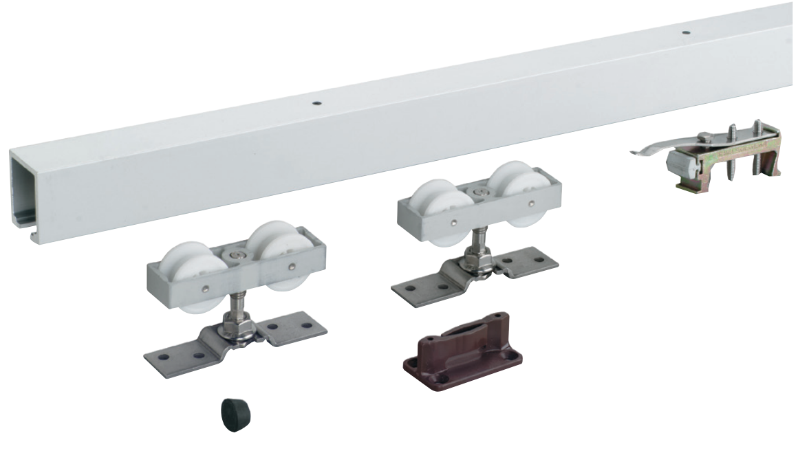 Hafele HAWA Junior 80/Inox Sliding Door Hardware Set (Track NOT Included)