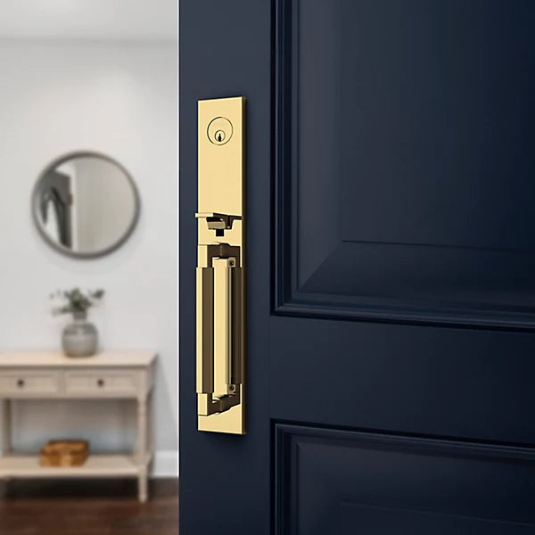 Baldwin - Estate Collection - Tubular Entry Handlesets - Gramercy Full Escutcheon Emergency Egress Handleset w/ L029 Gramercy Lever
