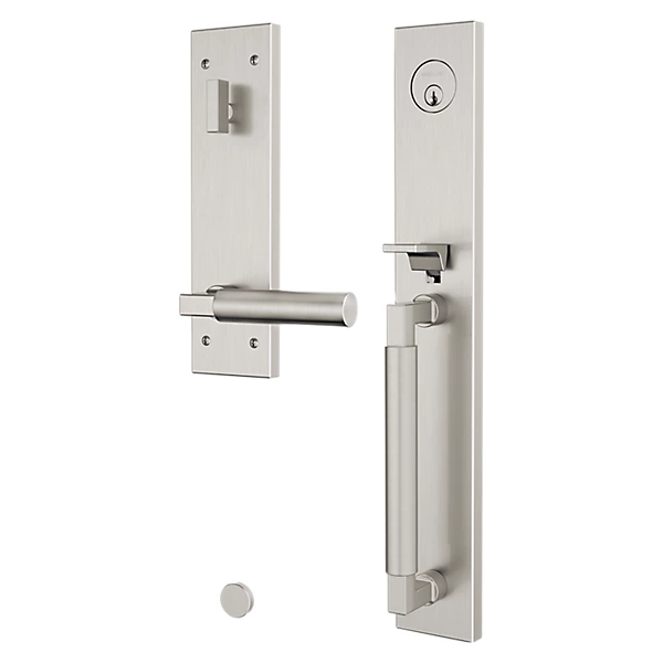 Baldwin - Estate Collection - Tubular Entry Handlesets - Gramercy Full Escutcheon Emergency Egress Handleset w/ L029 Gramercy Lever