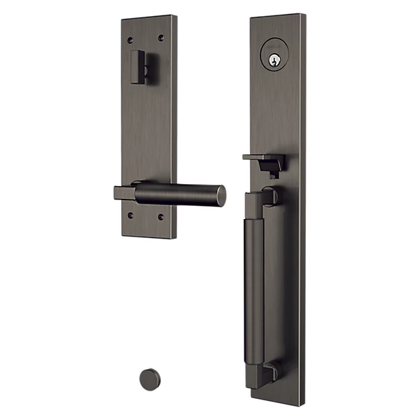 Baldwin - Estate Collection - Tubular Entry Handlesets - Gramercy Full Escutcheon Emergency Egress Handleset w/ L029 Gramercy Lever