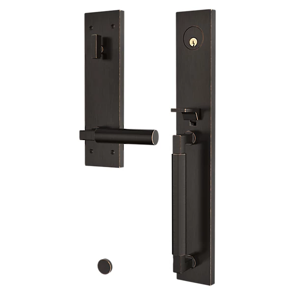 Baldwin - Estate Collection - Tubular Entry Handlesets - Gramercy Full Escutcheon Emergency Egress Handleset w/ L029 Gramercy Lever