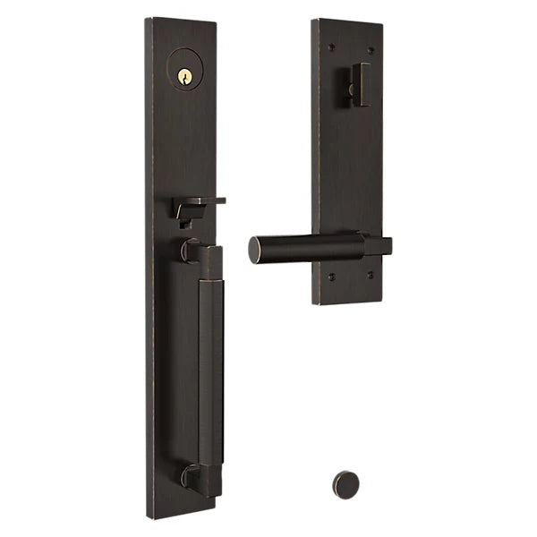 Baldwin - Estate Collection - Tubular Entry Handlesets - Gramercy Full Escutcheon Emergency Egress Handleset w/ L029 Gramercy Lever