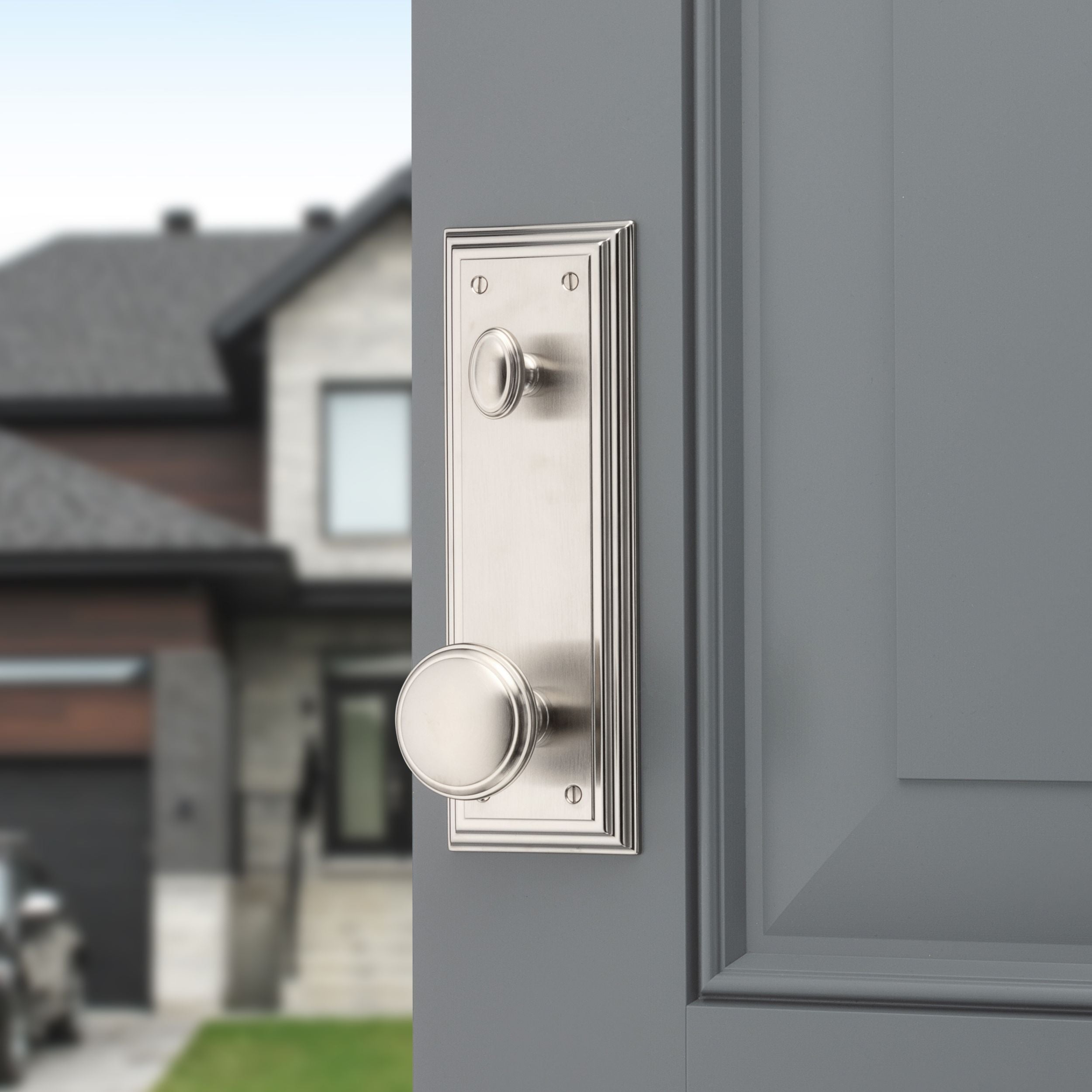 Baldwin - Estate Collection - Tubular Entry Handlesets - Tremont Full Escutcheon Emergency Egress Handleset w/ 5069 Knob