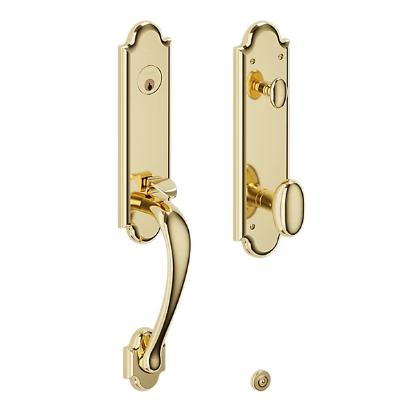 Baldwin - Estate Collection - Tubular Entry Handlesets - Boulder 3/4 Escutcheon Emergency Egress Handleset w/ 5024 Oval Knob