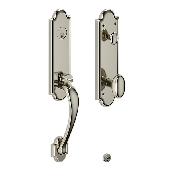 Baldwin - Estate Collection - Tubular Entry Handlesets - Boulder 3/4 Escutcheon Emergency Egress Handleset w/ 5024 Oval Knob