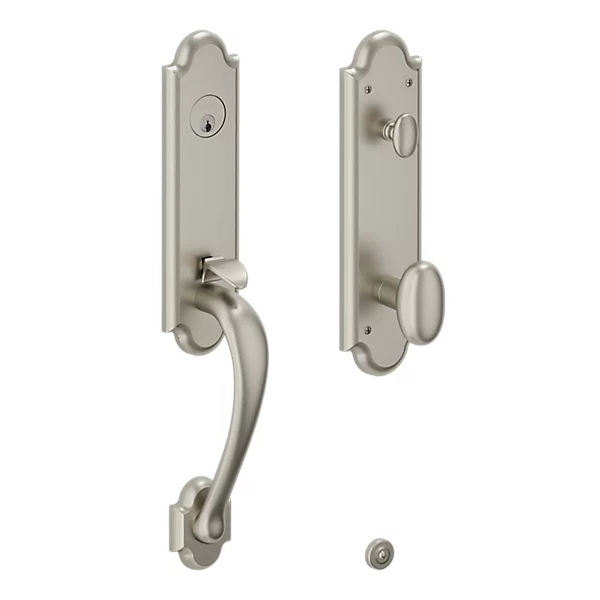 Baldwin - Estate Collection - Tubular Entry Handlesets - Boulder 3/4 Escutcheon Emergency Egress Handleset w/ 5024 Oval Knob