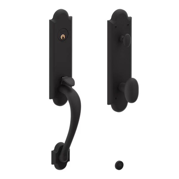 Baldwin - Estate Collection - Tubular Entry Handlesets - Boulder 3/4 Escutcheon Emergency Egress Handleset w/ 5024 Oval Knob