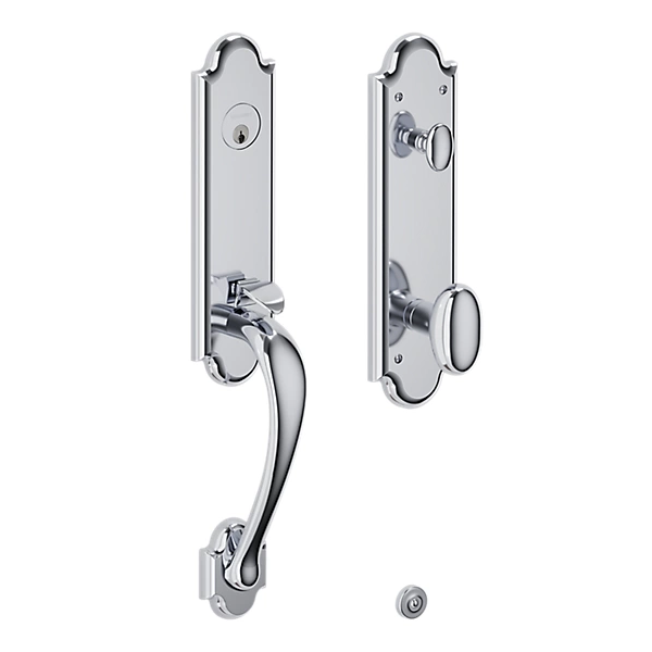 Baldwin - Estate Collection - Tubular Entry Handlesets - Boulder 3/4 Escutcheon Emergency Egress Handleset w/ 5024 Oval Knob